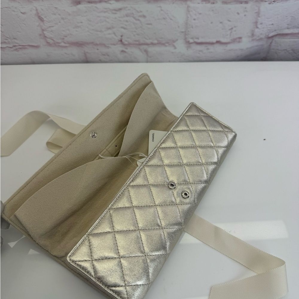 Chanel New Ruthenium Quilted Clutch Jewelry Bag - Picture 10 of 16